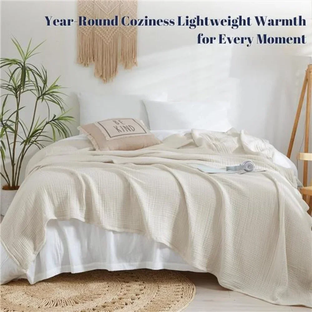 100% Cotton Muslin Blanket King Size 108